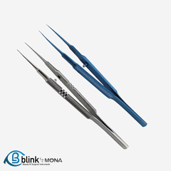 Straight Ophthalmic Suture Tying Forceps Surgical Instrument 1*2 Tooth with Round Handle