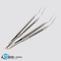 Stainless Utrata Capsulorhexis Forceps Ophthalmic Instrument with Flat Handle