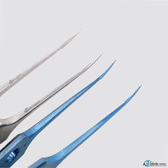 Curved Kelman Mcpherson Forceps Toothed Ophthalmic Instrument with Three-hole