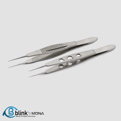 Ophthalmic Microscopic Forceps Straight Surgical Instrument 1×2 Toothed