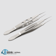 Ophthalmic Microscopic Forceps Straight Surgical Instrument 1×2 Toothed