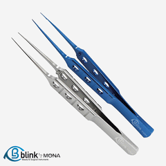 Straight Ophthalmic Suture Tying Forceps Surgical Instrument 1*2 Tooth with Three-hole