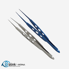 Straight Ophthalmic Suture Tying Forceps Surgical Instrument 1*2 Tooth with Three-hole