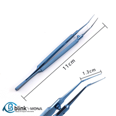 Titanium Utrata Capsulorhexis Forceps Ophthalmic Instrument with Round Handle