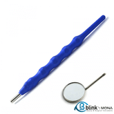 Dental Blue Mouth Mirror Handle With Mirror#5